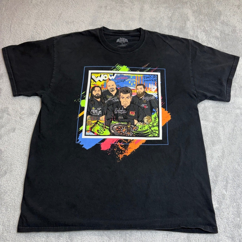 Gold & Silver Pawn Shop T-Shirt Mens XL Black Pawn Stars Graphic Tee Las Vegas